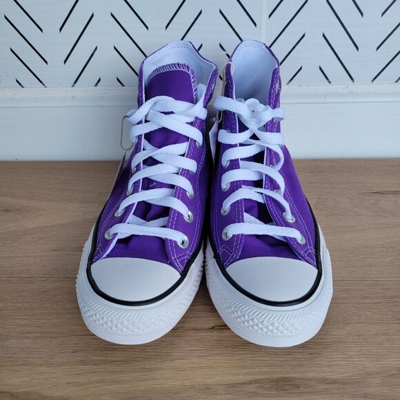Converse Chuck Taylor All Star High Mens Sz 5.5 Electric Purple Sneakers 134833F - Picture 3 of 10